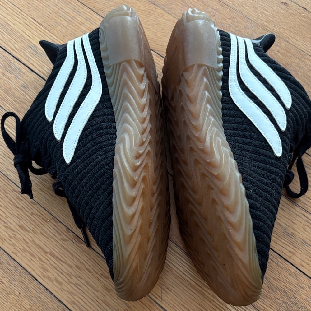 Great condition Adidas Sobakov Black and White Suede Sneakers Sz 10.5